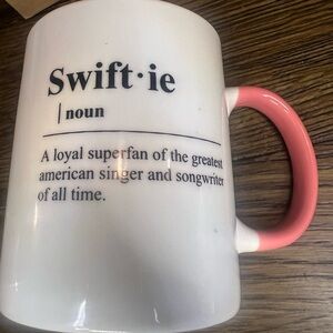 Taylor Swift Inspired Swiftie Pink &‎ White Mug